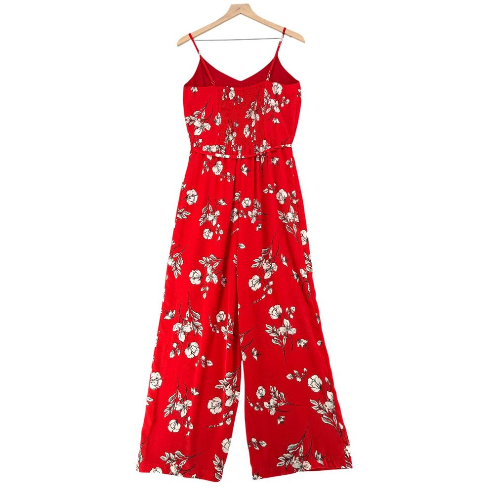Skies are Blue Floral Sleeveless Wide Leg Jumpsuit M Red Danica Boho Stitch Fix - Picture 7 of 13